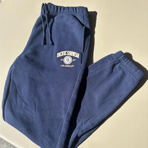 Pacific Sunwear Blue Joggers with Gold Logo